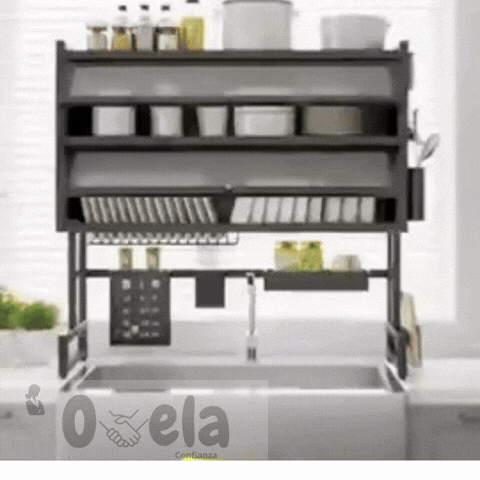 Mega escurridor de platos doble